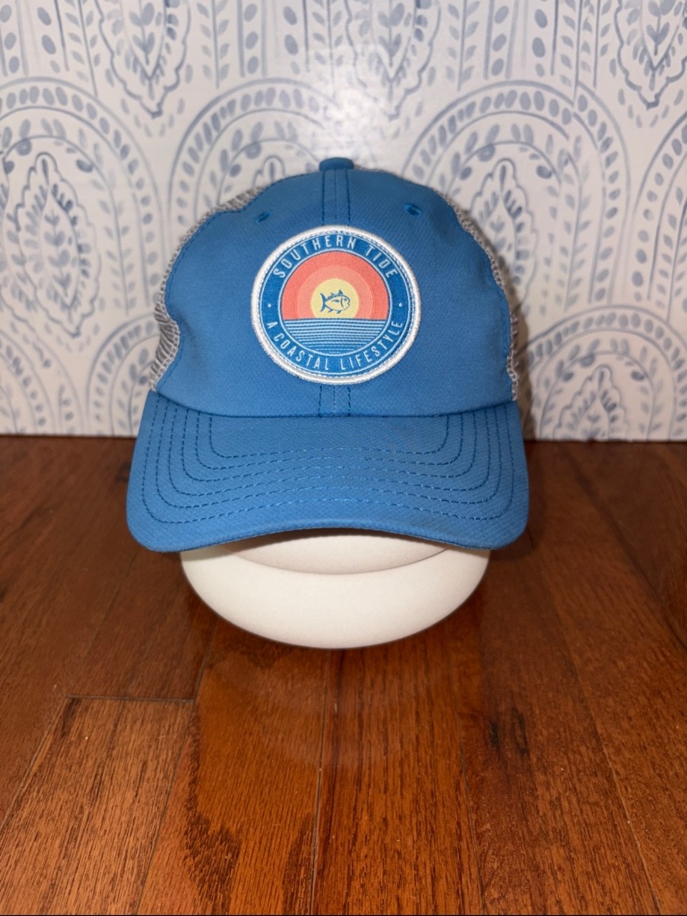 Southern Tide Blue Logo Patch Trucker Hat